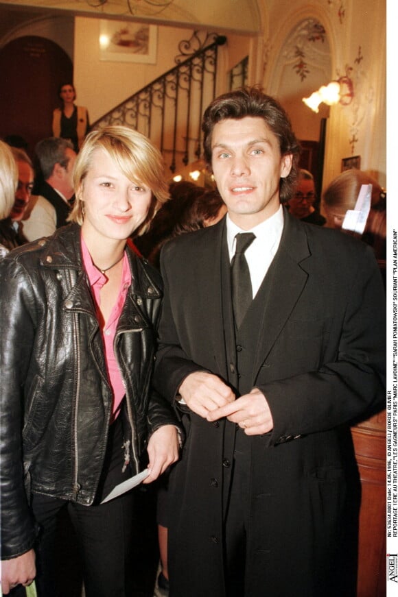 Archives : Marc Lavoine et sa femme Sarah Poniatowski à la 1ère de la pièce "Les Gagneurs" à Paris