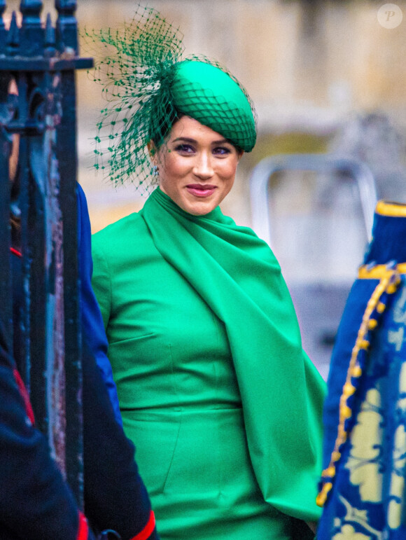 Meghan Markle - La famille royale d'Angleterre lors de la cérémonie du Commonwealth en l'abbaye de Westminster à Londres, le 9 mars 2020. 