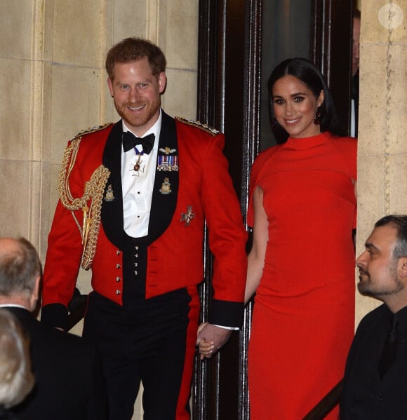 Le prince Harry, duc de Sussex, et Meghan Markle, duchesse de Sussex assistent au festival de musique de Mountbatten au Royal Albert Hall de Londres, Royaume Uni, le 7 mars 2020. 