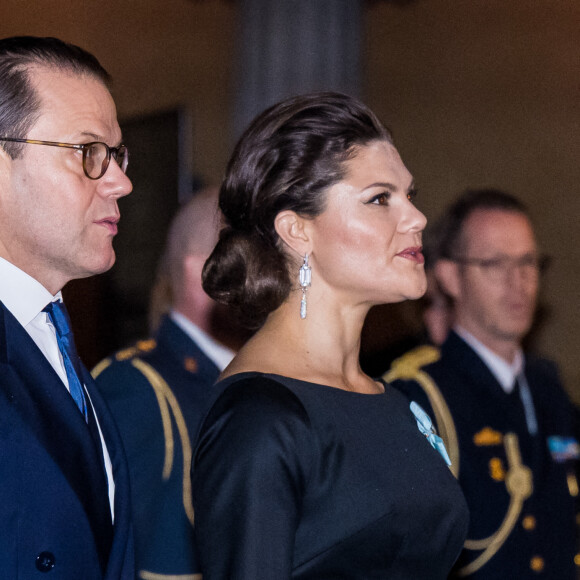 La princesse Victoria de Suède et le prince Daniel de Suède - Remise des prix Nobel 2021 à l'hôtel de ville de Stockholm, Suède, le 10 décembre 2021. 