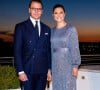 La princesse Victoria et le prince Daniel dînent à la résidence de l'ambassadeur de Suède à Rome.