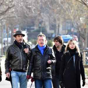 Romane Serda - Obsèques de Thierry Séchan frère du chanteur Renaud) au cimetière du Montparnasse à Paris le 16 janvier 2019.