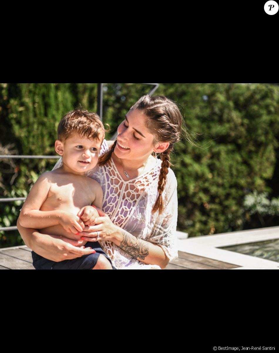 Exclusif - Jesta Hillmann et son fils Juliann - Enregistrement de l'émission "Mamans & Célèbres", diffusée le 13 septembre sur TFX, à Biot. Le 1er juillet 2021 © Jean-René Santini / Bestimage
