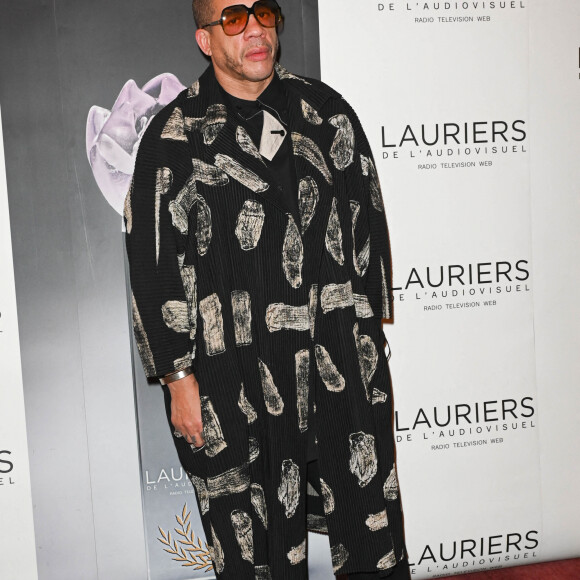 JoeyStarr - 27ème cérémonie des Lauriers de l'Audiovisuel au théâtre Marigny à Paris le 21 février 2022. © Coadic Guirec/Bestimage