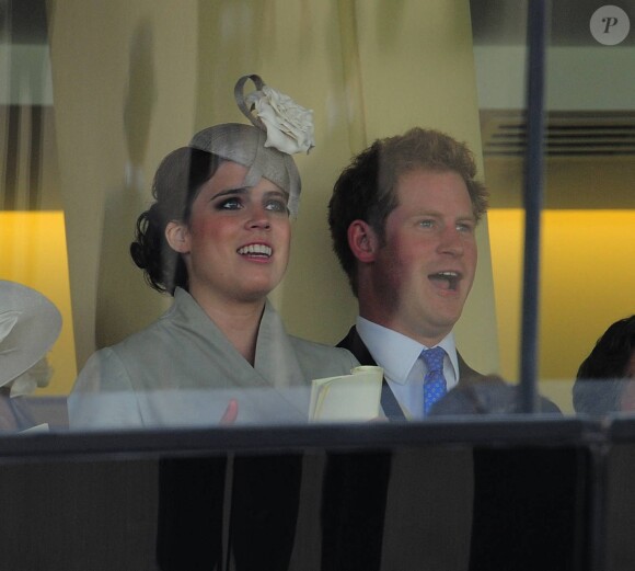 La princesse Eugenie d'York et le prince Harry en juin 2014.