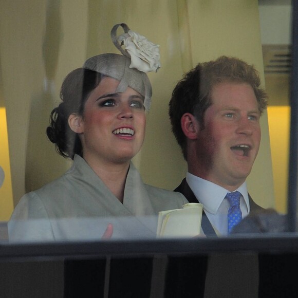 La princesse Eugenie d'York et le prince Harry en juin 2014.