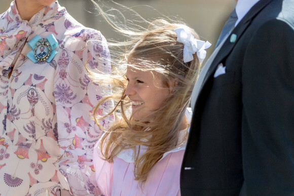 La princesse Estelle de Suède - La famille royale suédoise au baptême du prince Julian, duc de Halland au château de Drottningholm sur l'île de Lovön à Ekero en Suède le 14 août 2021