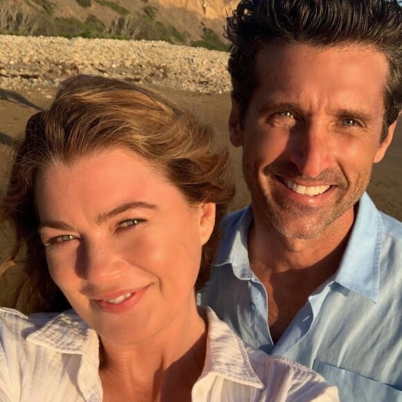 Ellen Pompeo et Patrick Dempsey lors du tournage de la saison 17 de Grey's Anatomy. @ Instagram / Patrick Dempsey