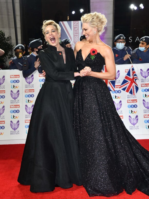 Sharon Stone and Hannah Waddingham - Les célébrités assistent à la soirée Pride Britain Awards à Londres, le 30 octobre 2021.