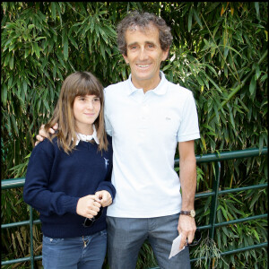 Alain Prost et sa fille Victoria à Roland-Garros en 2009.