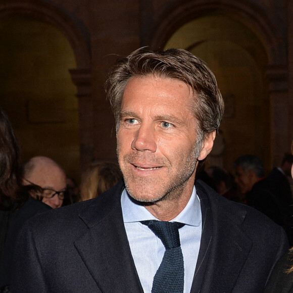 Le prince Emmanuel-Philibert de Savoie et sa femmme Clotilde Courau lors de la cérémonie d'installation de F.Mitterrand à l'académie des Beaux-Arts à Paris, France, le 6 février 2020. © Veeren/Bestimage