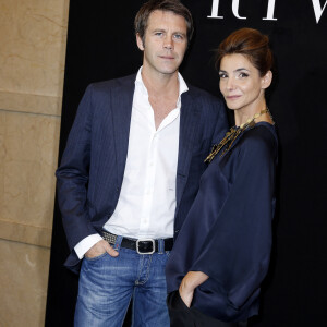 Le prince Emmanuel-Philibert de Savoie et la Princesse Clotilde de Savoie (Clotilde Courau) - Photocall du defile de mode Haute-Couture Automne-Hiver 2013/2014 "Armani" a Paris le 2 juillet 2013.