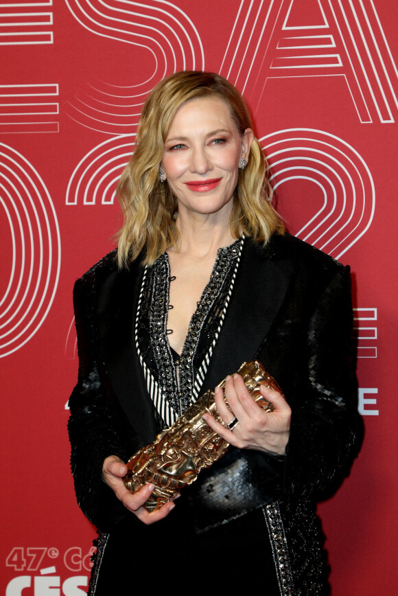 Cate Blanchett (Cesar d'honneur) - Press Room de la 47ème édition de la cérémonie des César à l'Olympia à Paris le 25 février 2022. © Borde / Jacovides / Bestimage 