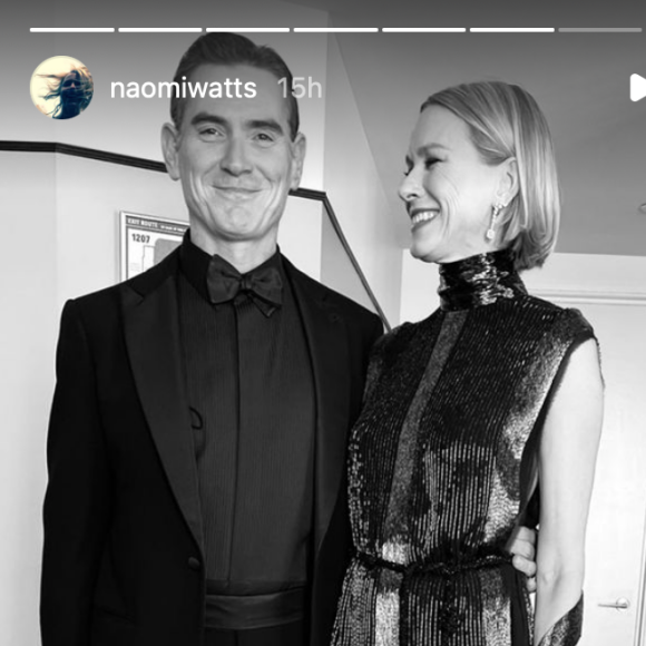 Naomi Watts et Billy Cudrup en route pour les SAG Awards à Santa Monica, le 27 février 2022.