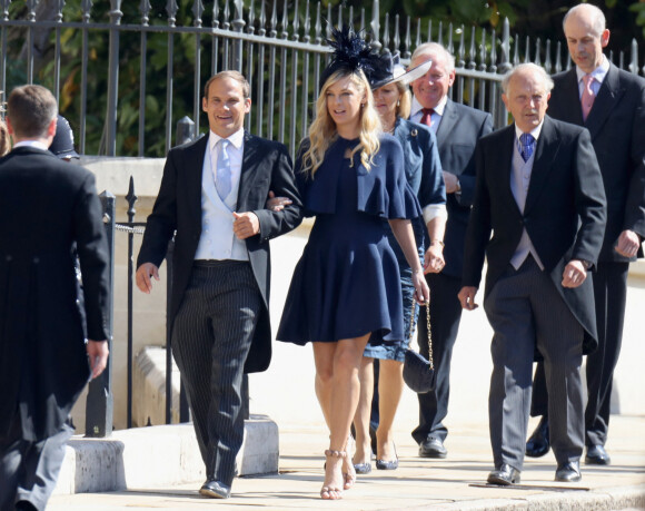 Chelsy Davy - Les invités arrivent à la chapelle St. George pour le mariage du prince Harry et de Meghan Markle au château de Windsor, Royaume, Uni, le 19 mai 2018.