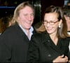 Carole Bouquet et Gérard Depardieu a l'avant premiere du film ' 36 quai des Orfevres ' au cinema Pathe Wepler.