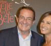 Jean-Pierre Pernaut et sa femme Nathalie Marquay - People a la generale de la comedie musicale "La Belle et la Bete" au Theatre Mogador a Paris le 24 octobre 2013.