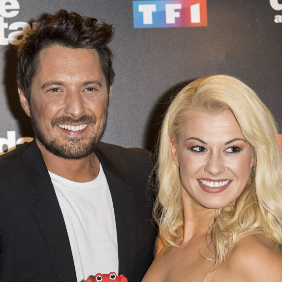 Vincent Cerutti et sa danseuse Katrina Patchett lors du photocall de présentation du jury et des nouveaux couples de "Danse avec les Stars" au siège de TF1 à Boulogne-Billancourt, le 28 septembre 2017. © Pierre Pérusseau/Bestimage