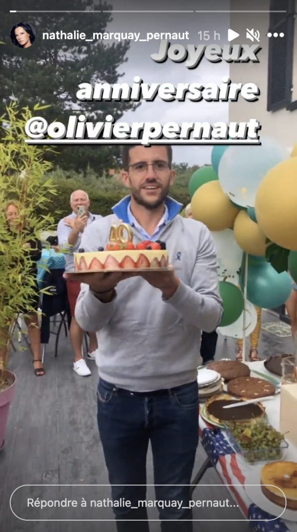 Jean-Pierre Pernaut, sa femme Nathalie Marquay et leur fille Lou Pernaut célèbrent l'anniversaire d'Olivier Pernaut, le fils du journaliste.