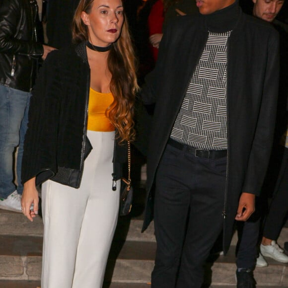 Le chanteur Stromae et sa femme Coralie Barbier - Défilé de mode "Kenzo" collection prêt-à-porter Printemps-Eté 2017 lors de la Fashion Week de Paris à la Cité de l'architecture et du patrimoine au Trocadéro à Paris, France, le 4 octobre 2016. © Agence/Bestimage 