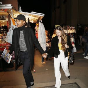 No Web - Le chanteur Stromae et sa femme Coralie Barbier - - Défilé de mode "Kenzo" collection prêt-à-porter Printemps-Eté 2017 lors de la Fashion Week de Paris à la Cité de l'architecture et du patrimoine au Trocadéro à Paris, France, le 4 octobre 2016. © Christophe Aubert via Bestimage