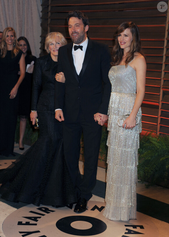 Glenn Close, Ben Affleck et Jennifer Garner - People à la soirée Vanity fair après les Oscars 2014 à West Hollywood.