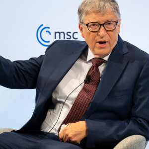 Bill Gates, entrepreneur et créateur de Microsoft et de la Fondation Bill et Melinda Gates s'apprête à faire un discours à la Conférence sur la Sécurité de Munich, à l'hôtel Bayerischer Hof le 18 février 2022. Photo by Sven Hoppe/DPA/ABACAPRESS.COM