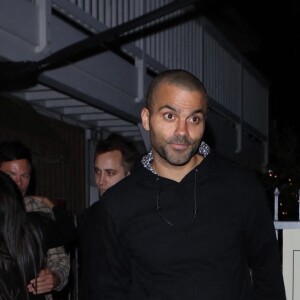 Exclusif - Tony Parker a dîné avec M. Pokora et sa femme Christina Milian au restaurant Giorgio Baldi à Santa Monica, le 9 janvier 2022.