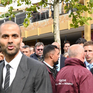 Tony Parker - 100e édition du Qatar Prix de l'Arc de Triomphe à L'hippodrome ParisLongchamp à Paris, le 3 octobre 2021. © Guirec Coadic / Bestimage