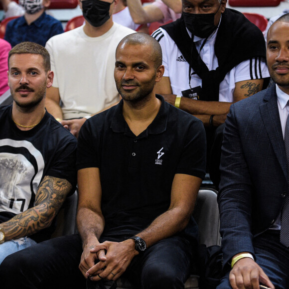 M. Pokora et Tony Parker - Final 4 (finale) de basket à Rouen entre le JDA Dijon et L'ASVEL Lyon-Villeurbanne le 26 juin 2021. © Federico Pestellini / Panoramic / Bestimage