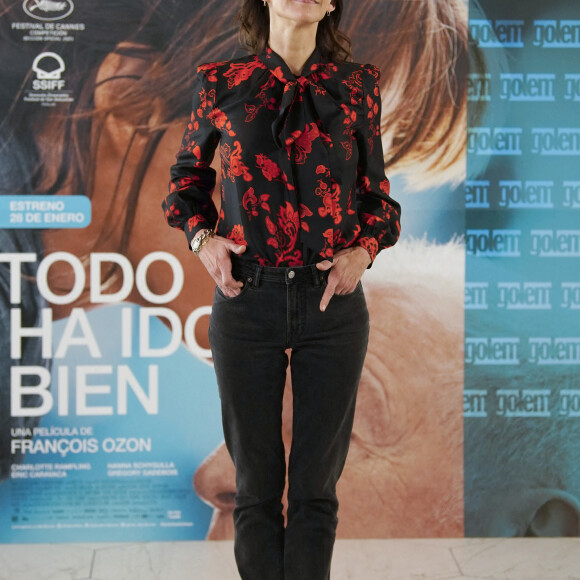 Sophie Marceau - Photocall du film "Tout s'est bien passé" à l'hôtel "Barcelo Torre" à Madrid, le 27 janvier 2022.