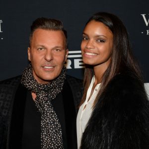 Jean-Roch et sa compagne Anaïs Monory - Soirée de présentation du calendrier Pirelli au VIP Room à Paris.