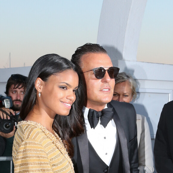 Jean-Roch et sa compagne Anaïs Monory - Soirée Chanel Vanity Fair au restaurant "Chez Tétou" lors du 68ème festival international du film de Cannes. Le 20 mai 2015