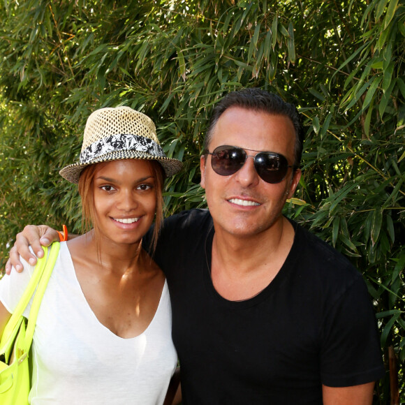 Jean-Roch et sa compagne Anais (enceinte) - People au village lors des Internationaux de France de tennis de Roland Garros le 7 juin 2013.