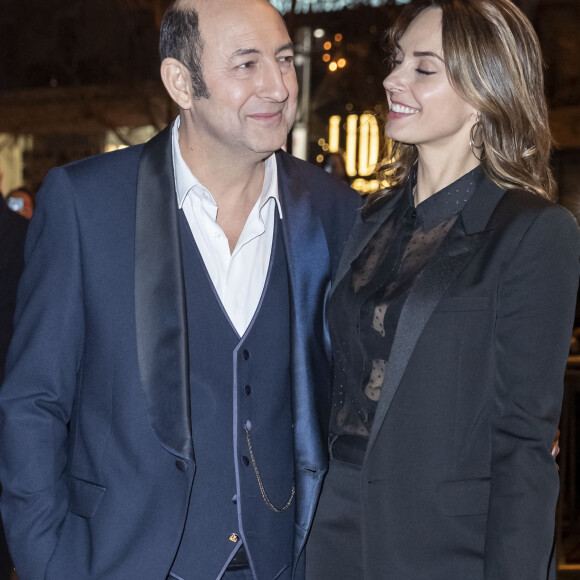 Kad Merad et sa compagne Julia Vignali - Arrivées au dîner de la 44e cérémonie des César au Fouquet's à Paris. Le 22 février 2019. © Borde-Jacovides / Bestimage