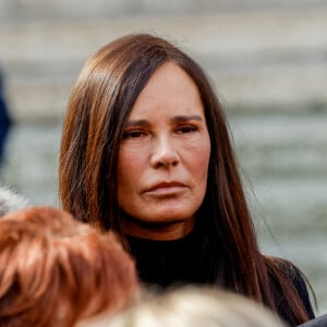 Nathalie Marquay - Obsèques de Jean-Pierre Pernaut en la Basilique Sainte-Clotilde à Paris le 9 mars 2022. © Cyril Moreau / Bestimage