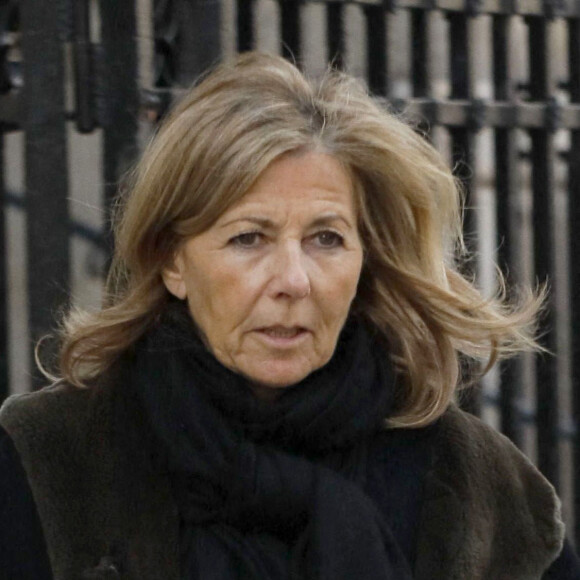 Claire Chazal - Sorties des obsèques de Jean-Pierre Pernaut en la Basilique Sainte-Clotilde à Paris le 9 mars 2022. © Christophe Clovis/Bestimage