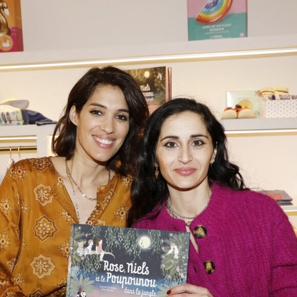 Exclusif - Laurie Cholewa, Mlle Mouns - Séance de dédicace du premier album jeunesse de Laurie Cholewa, "Rose, Niels, et le Poupounou dans la jungle" à la boutique Bonton Grenelle, Paris. Le 9 mars 2022. © Marc Ausset-Lacroix/Bestimage