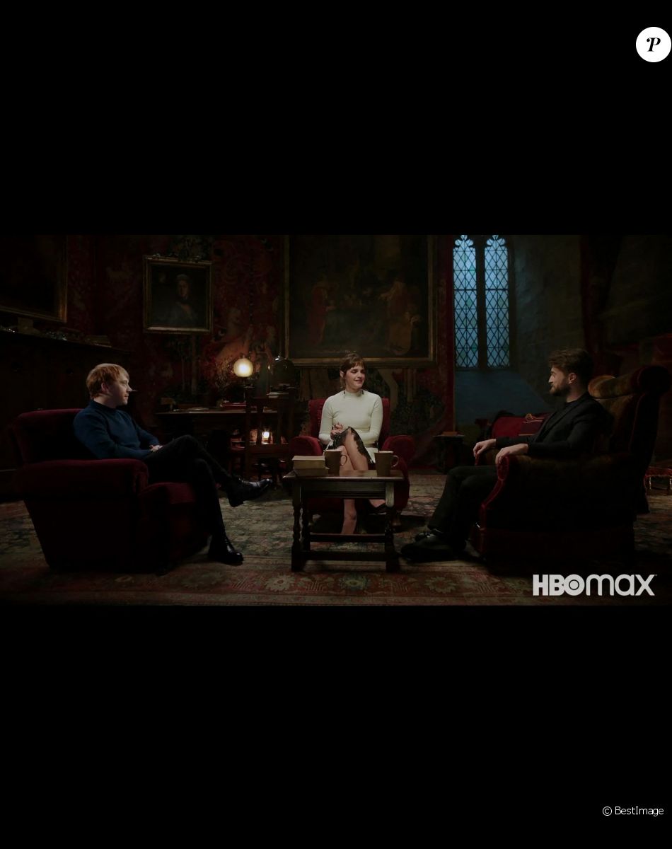 Les acteurs principaux (D. Radcliffe, E. Watson et R Grint) sont réunis pour une émission spéciale à l'occasion des 20 ans de la saga Harry Potter. 2021