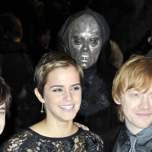 Daniel Radcliffe, Emma Watson et Rupert Grint à la première du film "Harry Potter et les Reliques de la mort" à Londres en 2010.