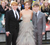 Rupert Grint, Daniel Radcliffe et Emma Watson à la première d'Harry Potter and the Deathly Hallows 2 à Londres en 2011.