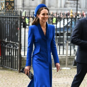 Catherine (Kate) Middleton, duchesse de Cambridge, fête le Jour du Commonwealth lors d'une messe annuelle à l'abbaye de Westminster. Londres, le 14 mars 2022.