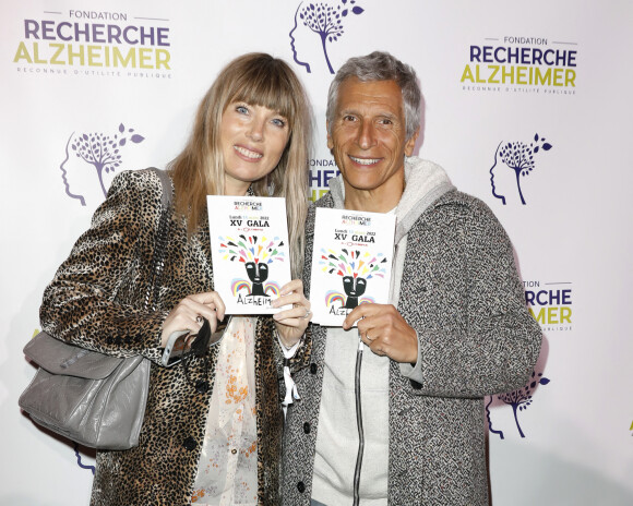 Nagui et sa femme Mélanie Page - Photocall du 15e gala pour la Fondation Recherche Alzheimer à l'Olympia à Paris, le 14 mars 2022. © Marc Ausset-Lacroix/Bestimage