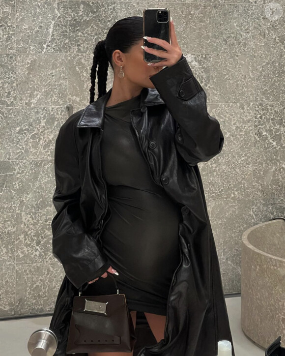 Kylie Jenner, enceinte de son deuxième enfant (un garçon qu'elle a prénommé Wolf). Septembre 2021.