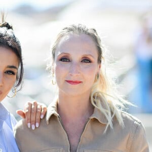 Leila Bekhti, Audrey Lamy - Photocall lors du Festival de la Fiction de La Rochelle. Le 17 septembre 2021