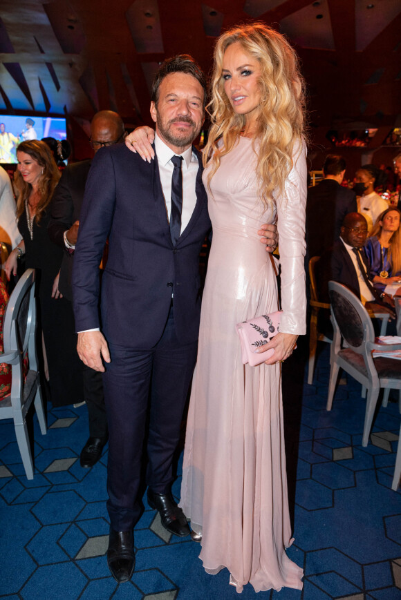 Exclusif - Samuel Le Bihan et Adriana Karembeu - Dîner gala de l'association "Children of Africa" à Abidjan, le 11 mars 2022. © Olivier Borde / Bestimage