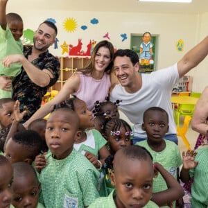 Exclusif - Iris Mittenaere et son compagnon Diego El Glaoui - Visite du groupe scolaire d'excellence Children of Africa d'Abobo à Abidjan. Le 11 mars 2022. © Olivier Borde / Bestimage