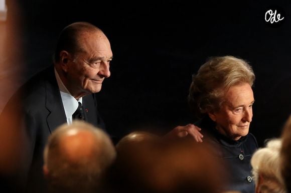 Jacques et Bernadette Chirac - Cérémonie de remise du Prix pour la prévention des conflits de la Fondation Chirac au musée du quai Branly. Paris, le 21 novembre 2013