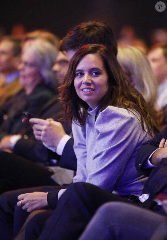 Sarah Knafo, conseillère de Eric Zemmour - Premier meeting de Eric Zemmour, candidat à l'élection présidentielle avec son parti "Reconquête !" à Villepinte le 5 décembre 2021.