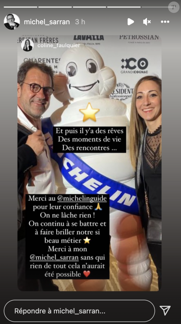 Michel Sarran lors de la cérémonie des étoiles du guide Michelin 2022, à Cognac.